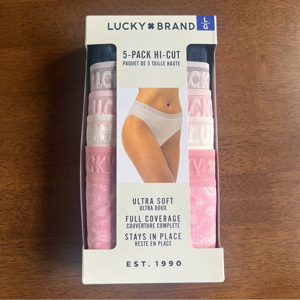 Lucky Brand Large 5-Pack Hi-Cut Underwear